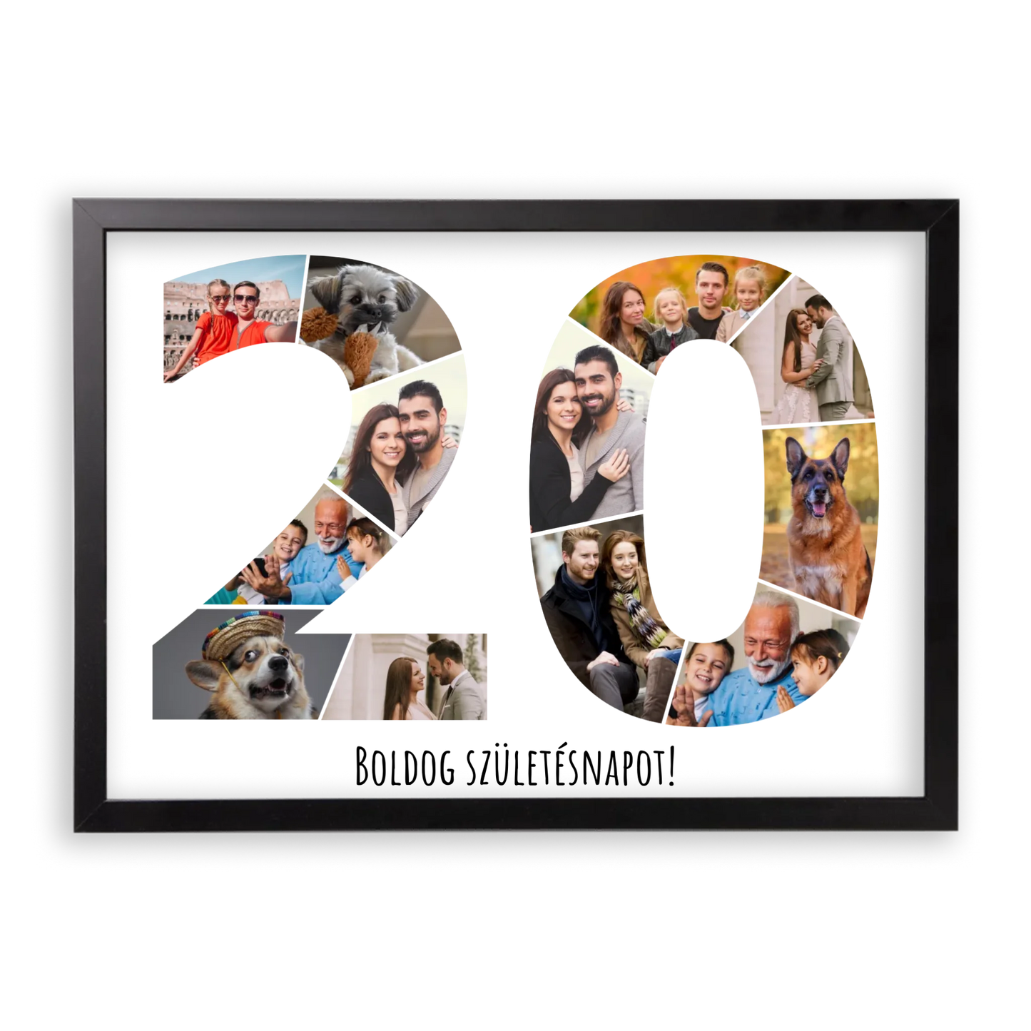 Egyedi Születésnapi Fotókollázs (20-29 évig) - Falikép
