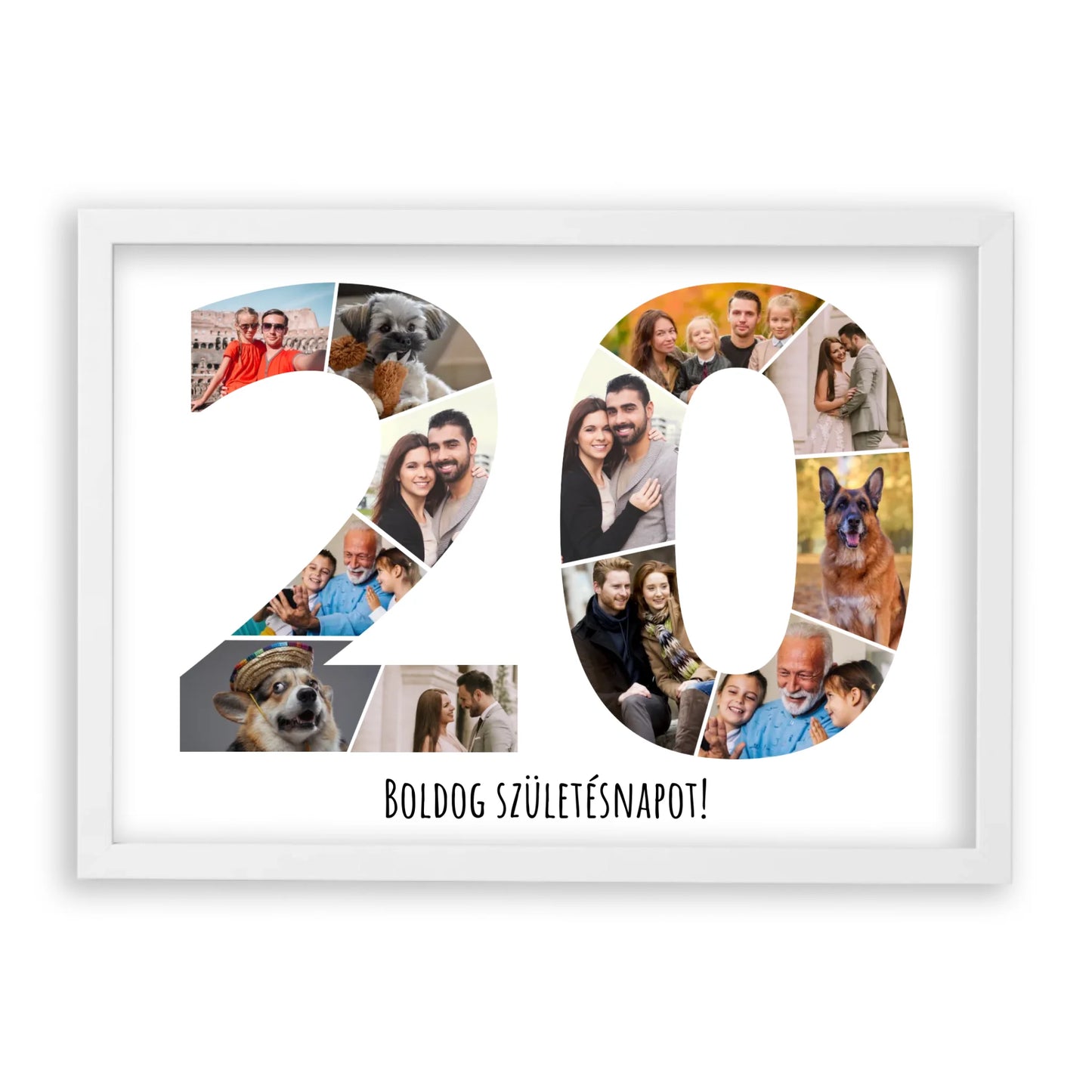 Egyedi Születésnapi Fotókollázs (20-29 évig) - Falikép