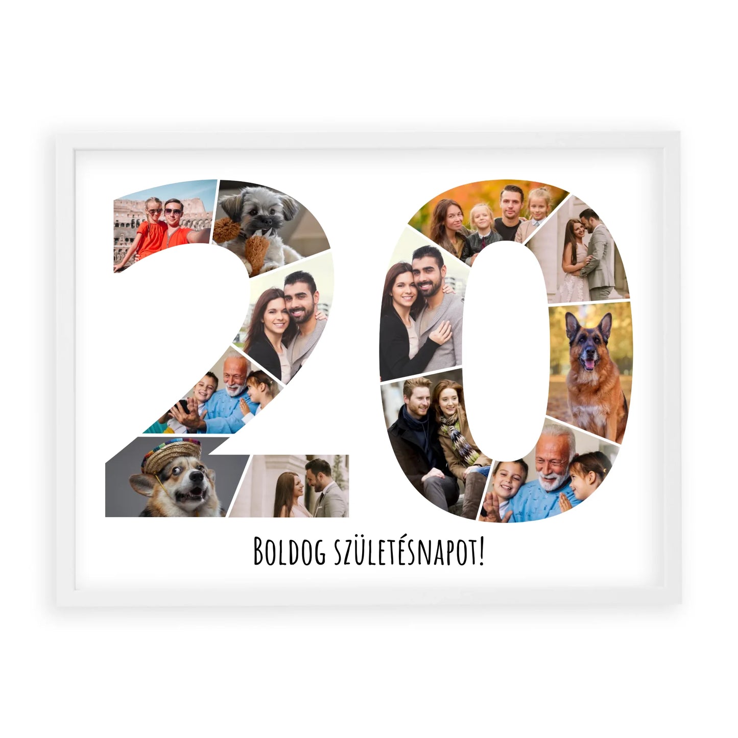 Egyedi Születésnapi Fotókollázs (20-29 évig) - Falikép