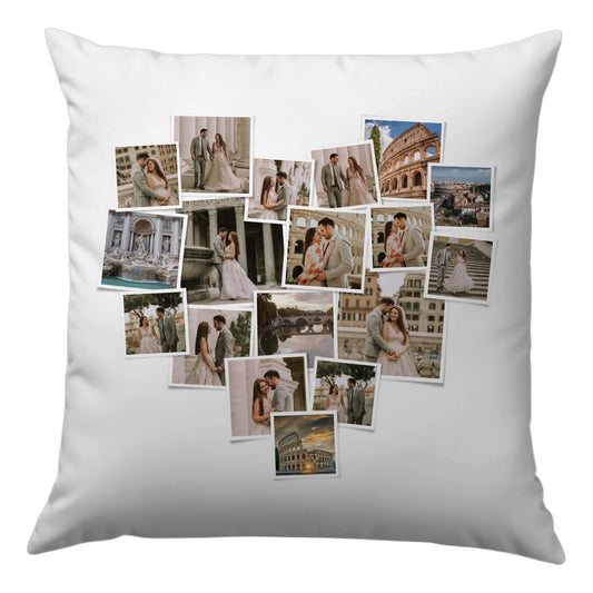 Egyedi Fényképes Fotókollázs Párna - 18 Képpel
