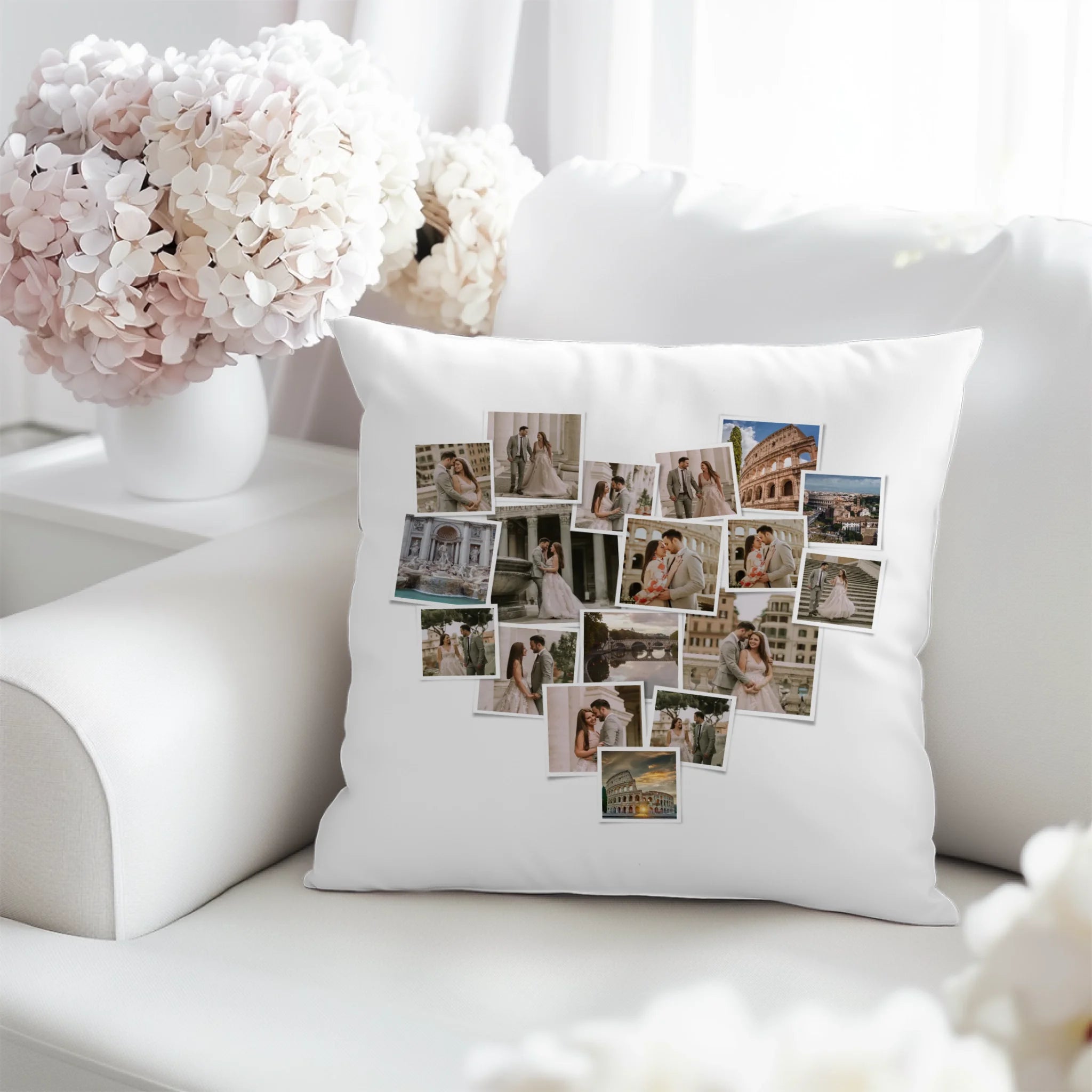 Egyedi Fényképes Fotókollázs Párna - 18 Képpel