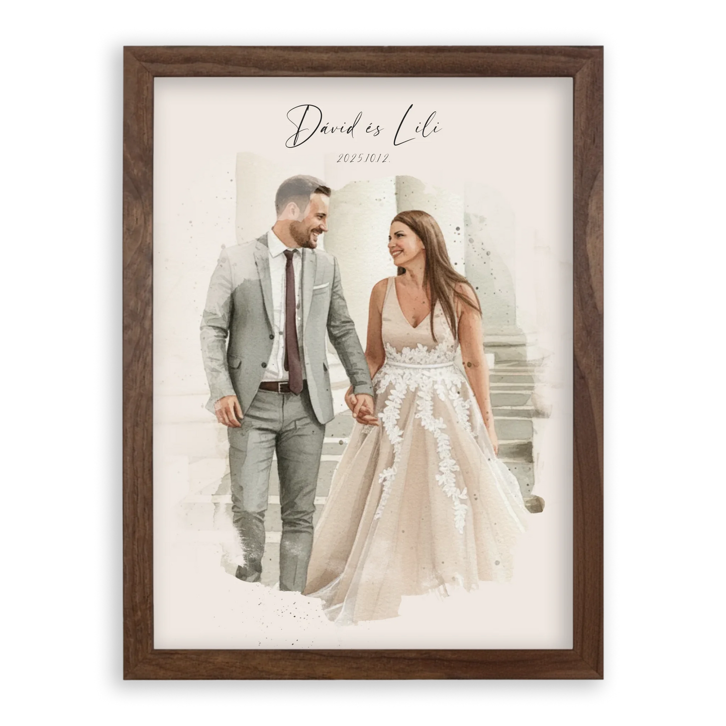 Egyedi Születésnapi/Évfordulós Fotókollázs (1-9 évig) - Falikép-A3-dió-képkerettel