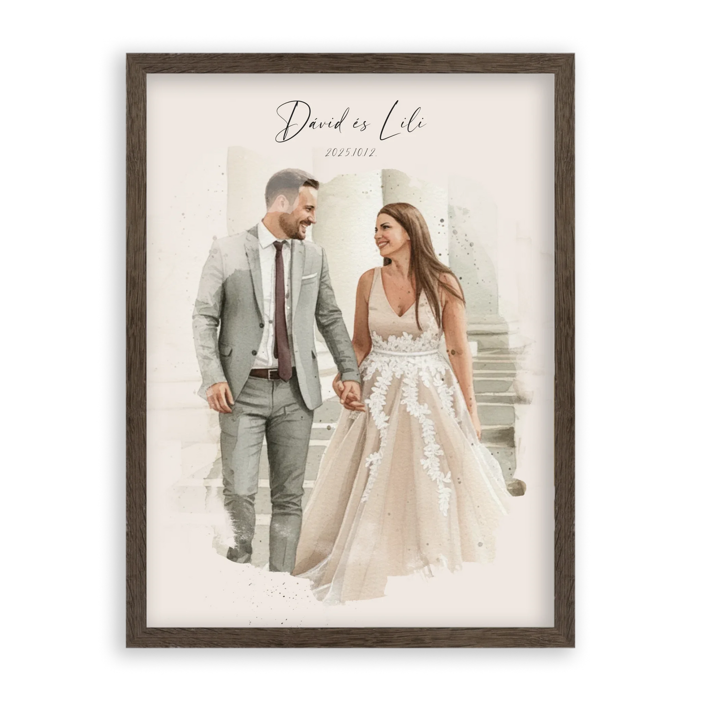 Egyedi Születésnapi/Évfordulós Fotókollázs (1-9 évig) - Falikép-dió-képkerettel