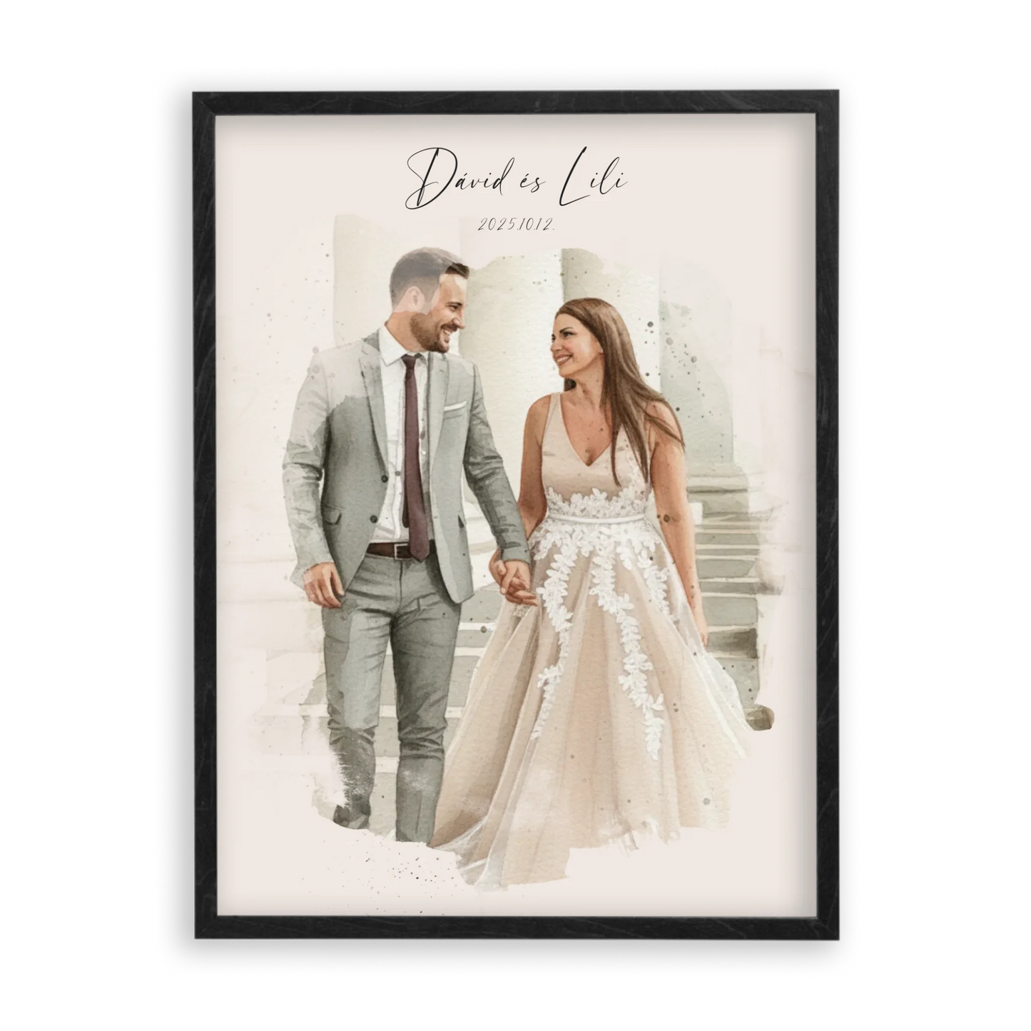 Egyedi Születésnapi/Évfordulós Fotókollázs (1-9 évig) - Falikép-dió-képkerettel