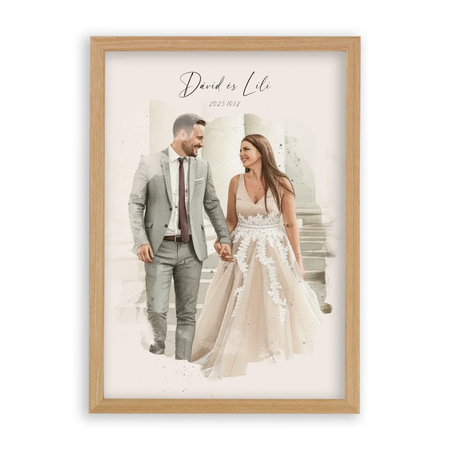 Egyedi Születésnapi/Évfordulós Fotókollázs (1-9 évig) - Falikép-dió-képkerettel