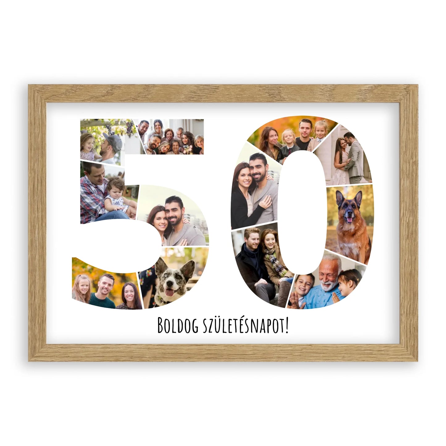 Egyedi Születésnapi Fotókollázs (50-59 évig) - Falikép