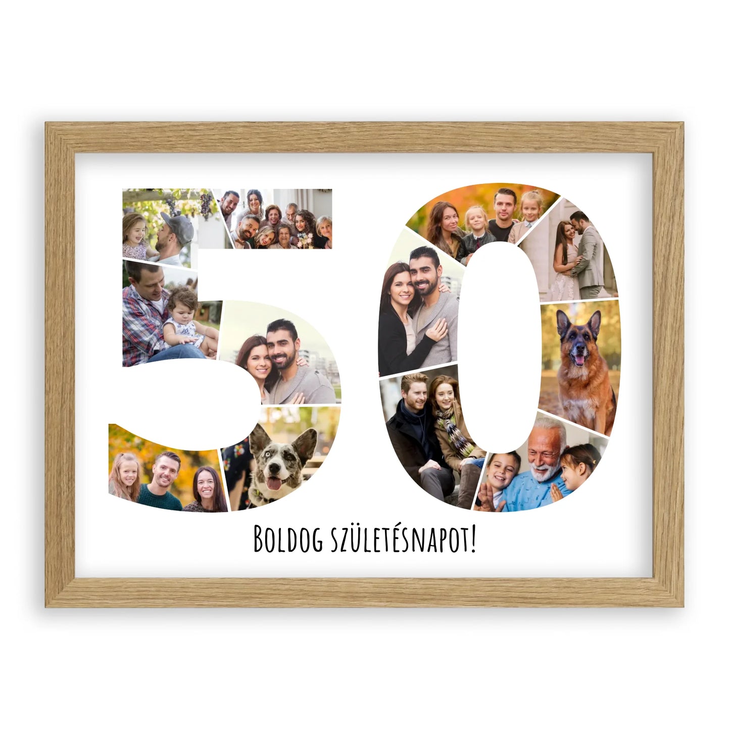 Egyedi Születésnapi Fotókollázs (50-59 évig) - Falikép