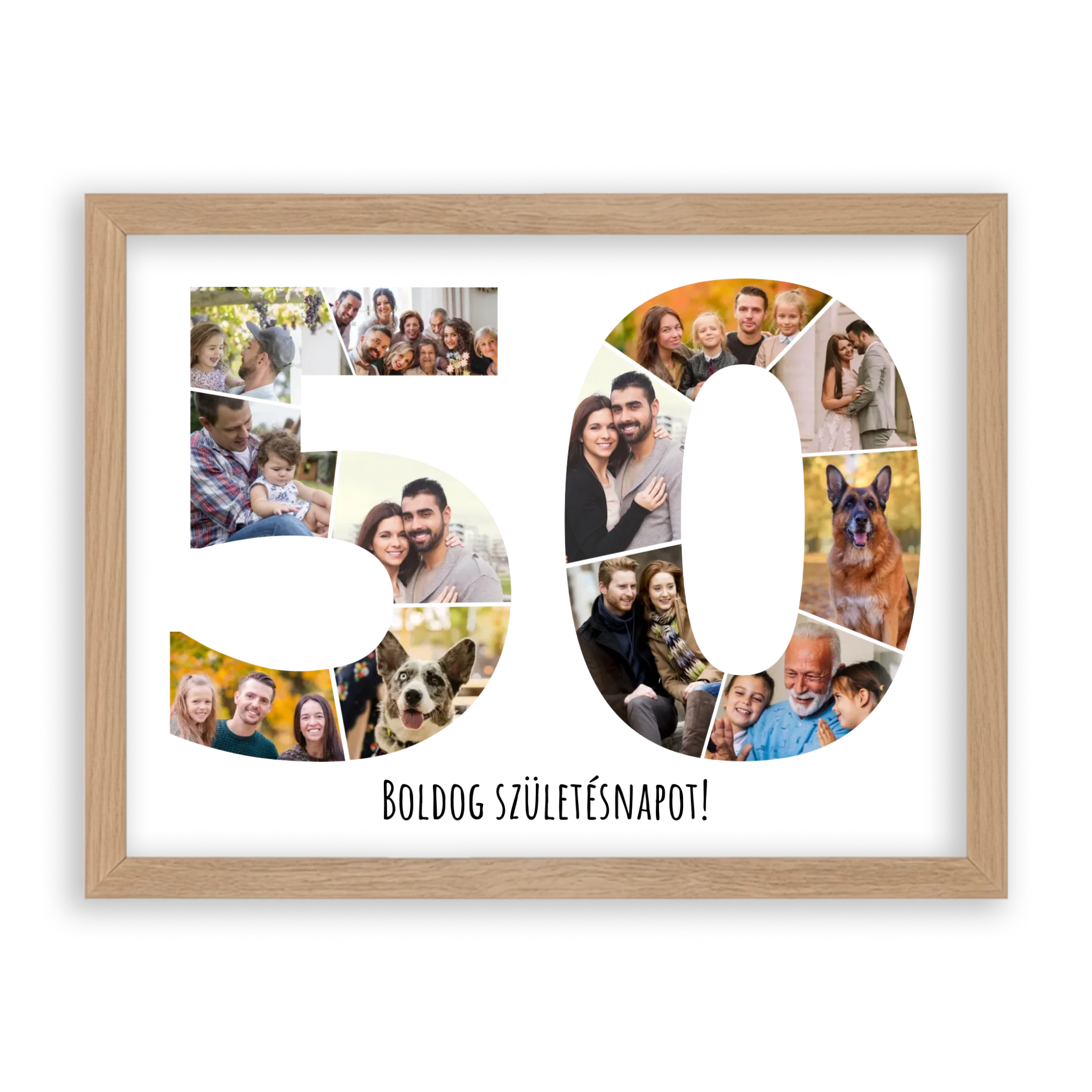Egyedi Születésnapi Fotókollázs (50-59 évig) - Falikép