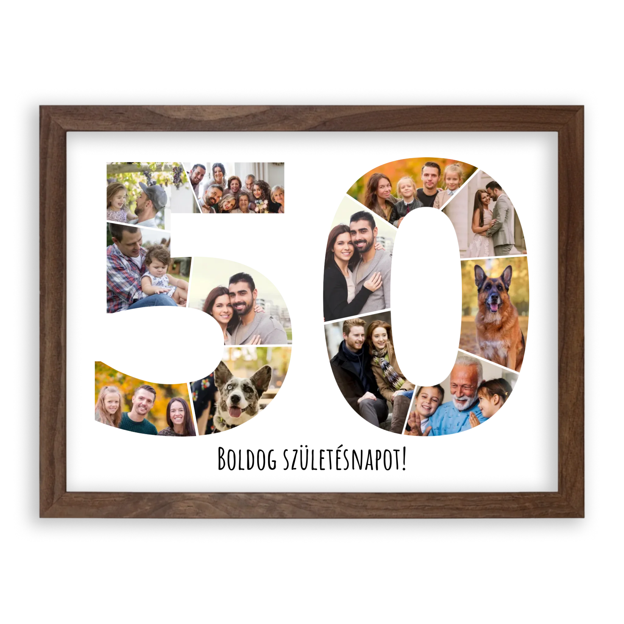 Egyedi Születésnapi Fotókollázs (50-59 évig) - Falikép
