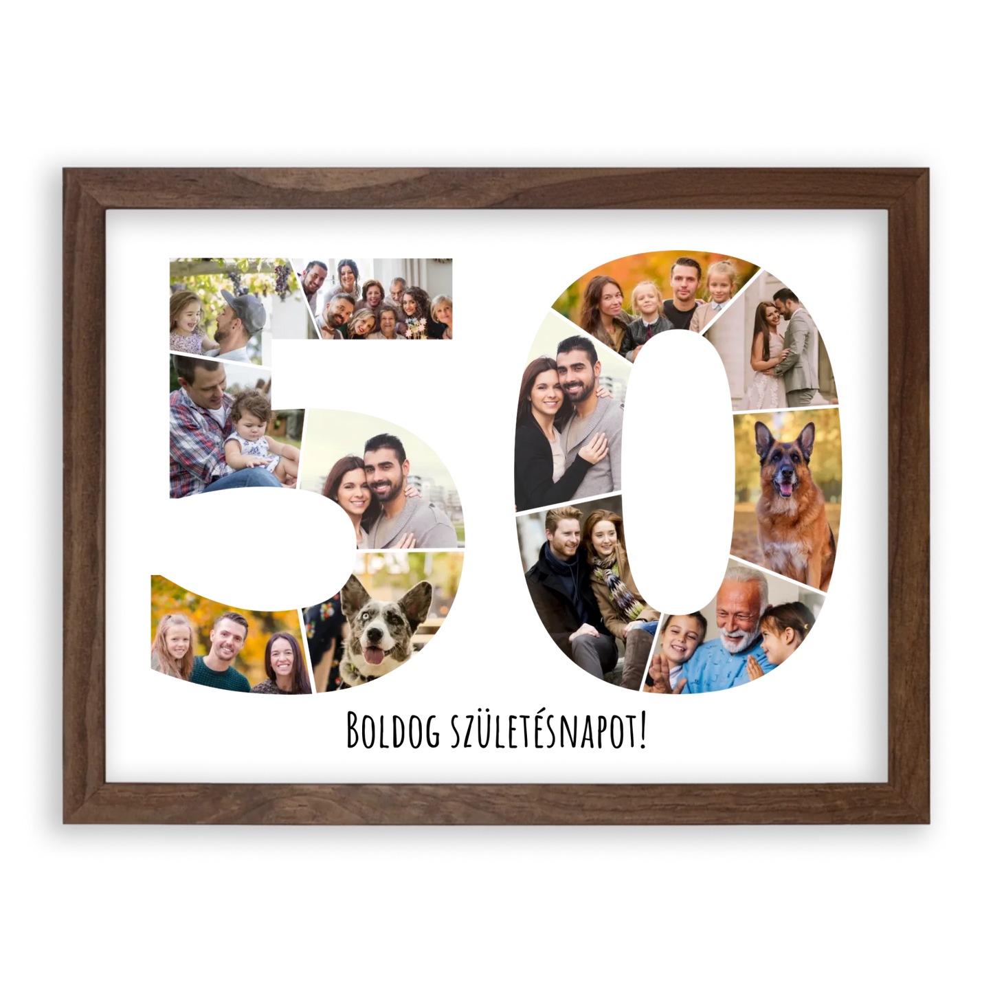 Egyedi Születésnapi Fotókollázs (50-59 évig) - Falikép