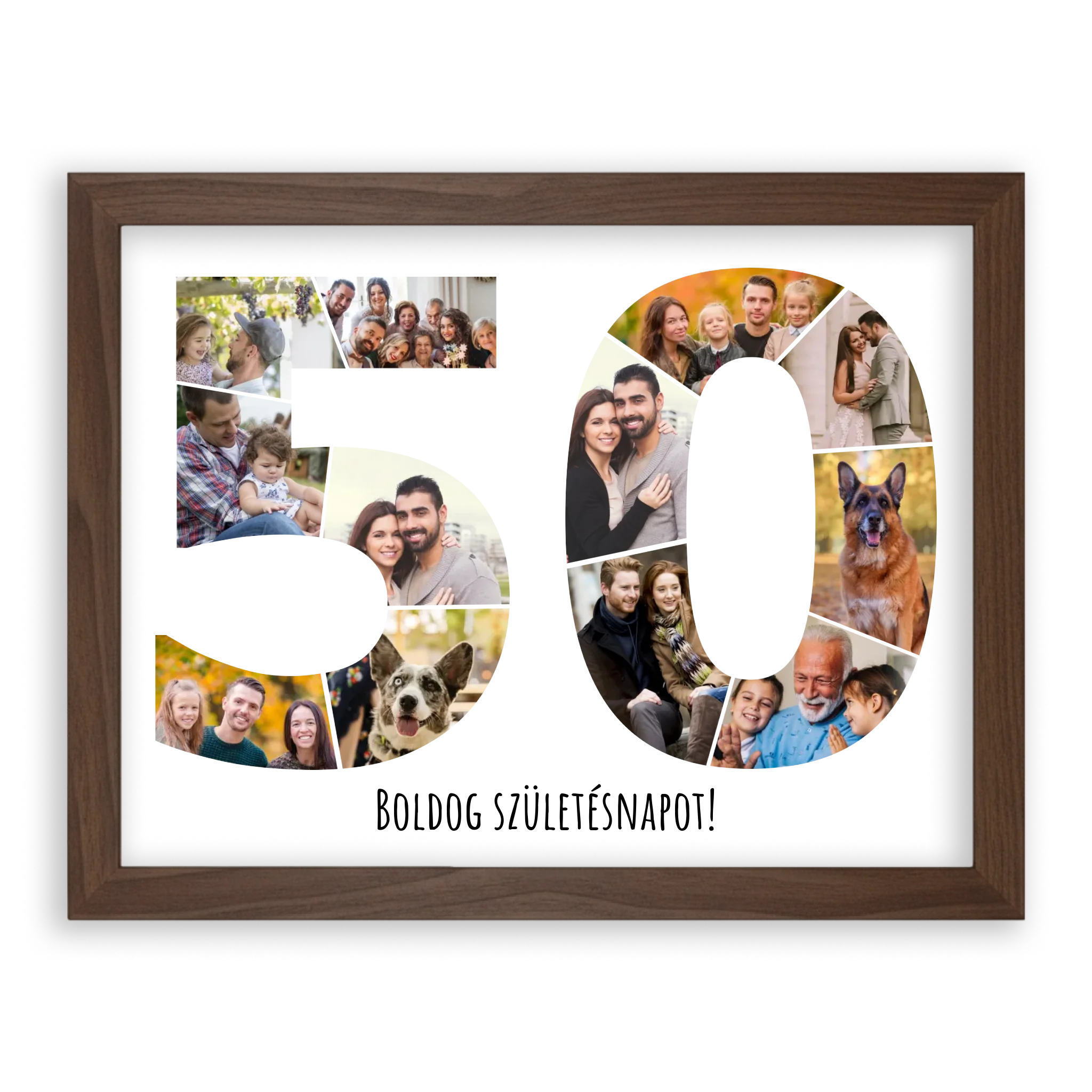 Egyedi Születésnapi Fotókollázs (50-59 évig) - Falikép