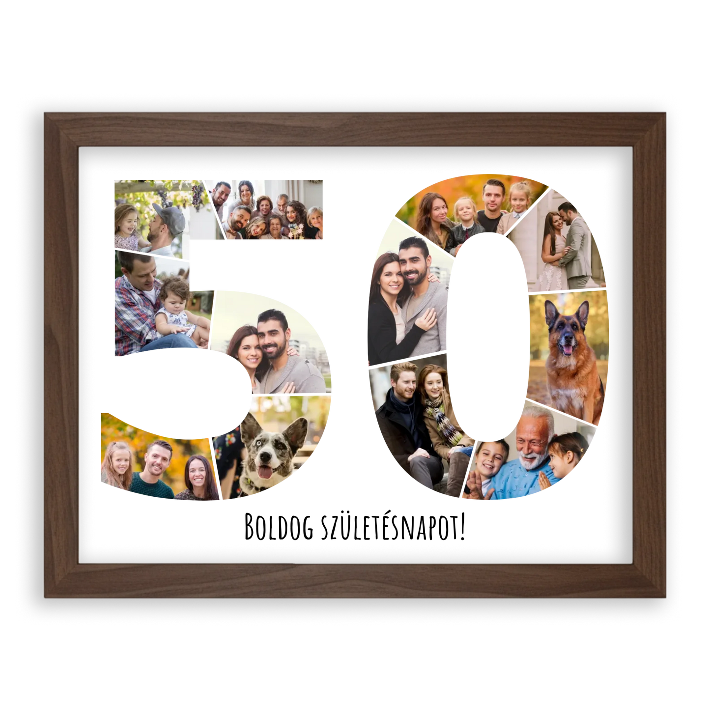 Egyedi Születésnapi Fotókollázs (50-59 évig) - Falikép