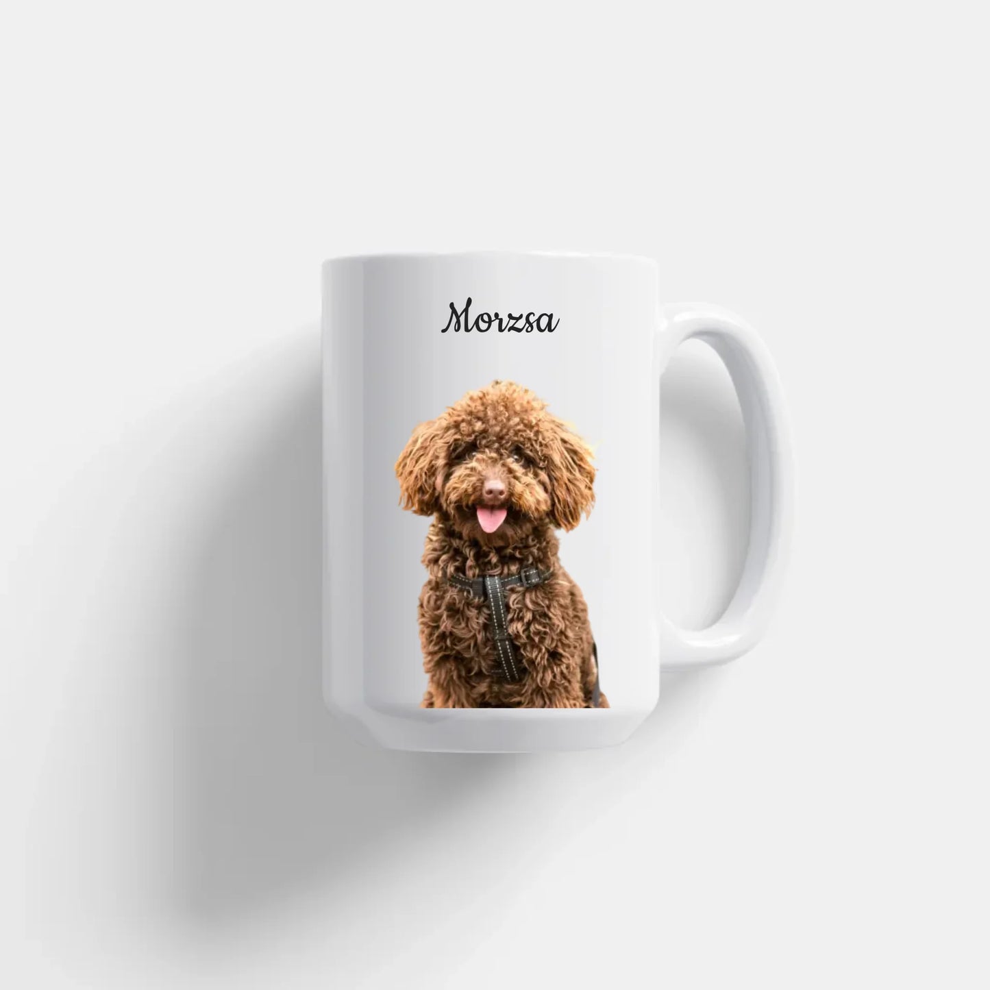 egyedi fényképes kutyás bögre XL 450 ml fehér