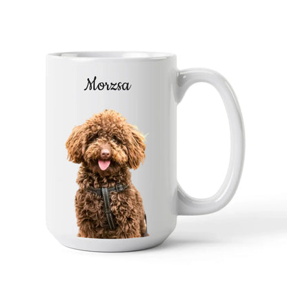 egyedi fényképes kutyás XL jumbo gögre fehér