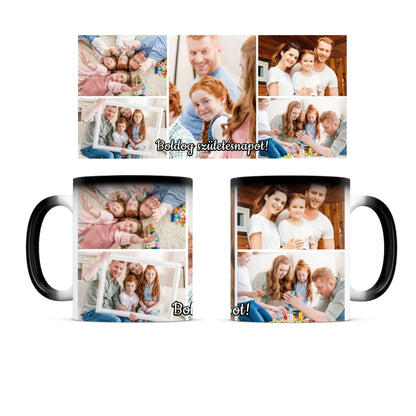 egyedi fényképes királyi portré bögre színváltó