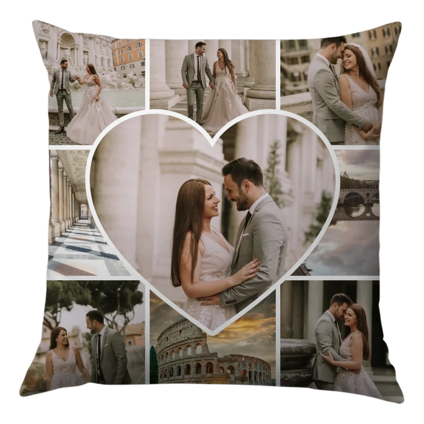 egyedi fényképes díszpárna 9 fényképpel fullprint