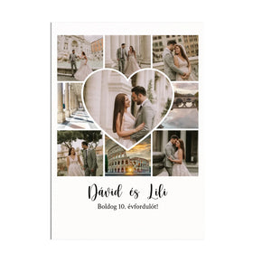 Egyedi Születésnapi/Évfordulós Fotókollázs (1-9 évig) - Falikép