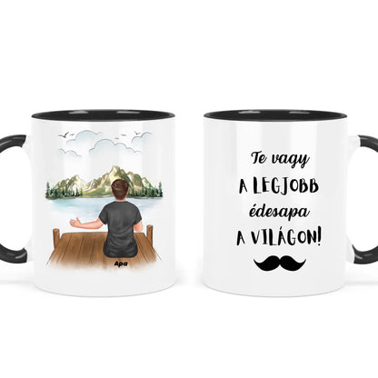 egyedi szerkeszthető bögre apáknak akár 3 gyermekkel