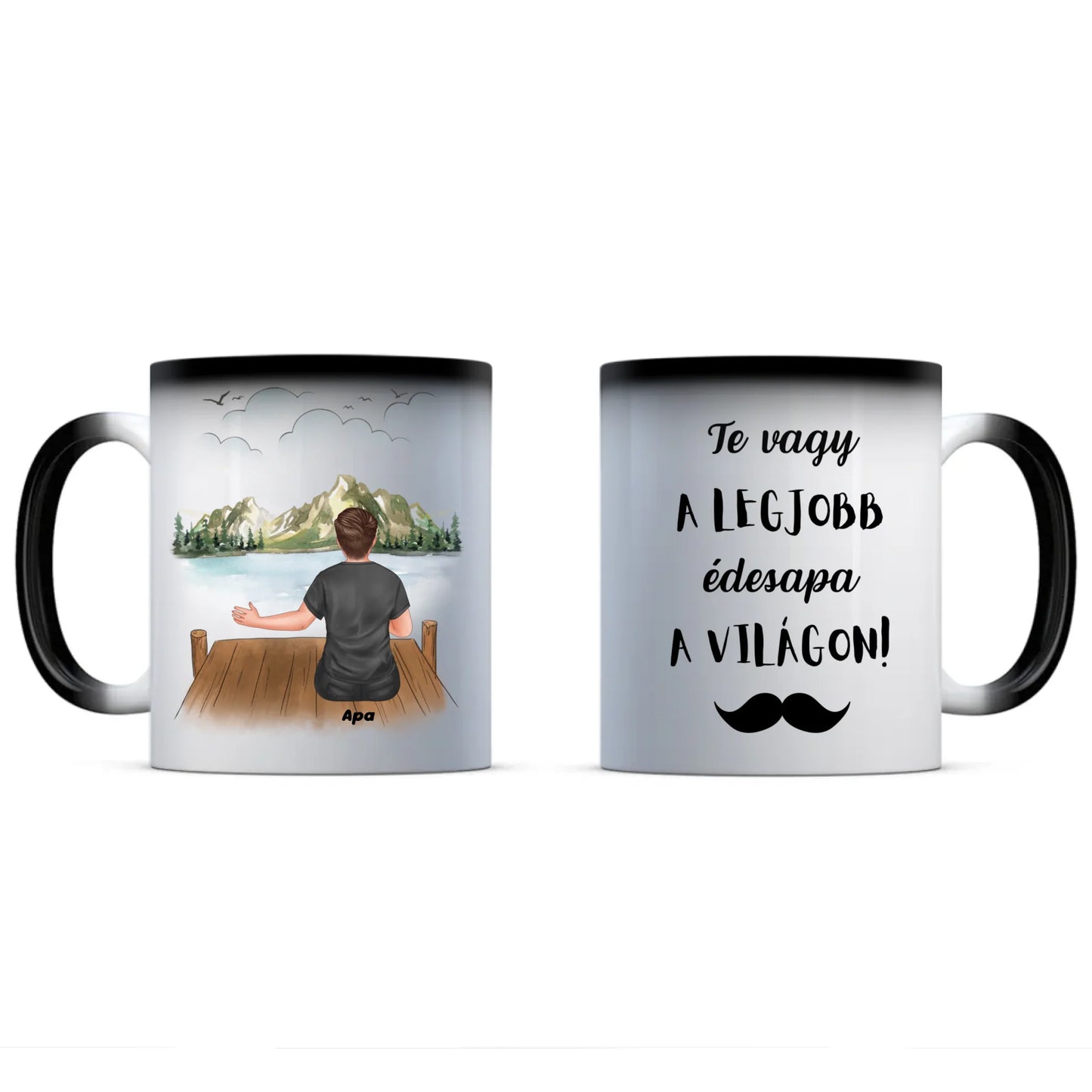 egyedi személyre szabható fényképes színváltó bögre