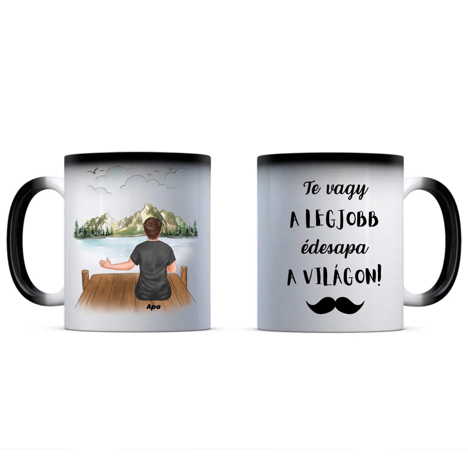 egyedi személyre szabható fényképes színváltó bögre