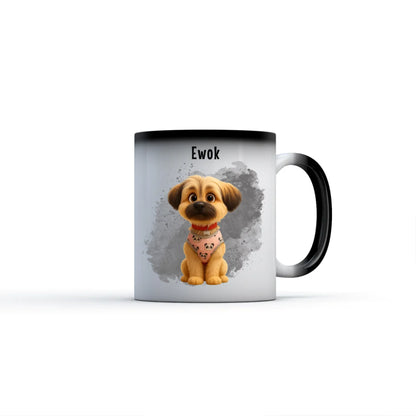 egyedi fényképes rajzfilm karakteres kutyás bögre-színváltó