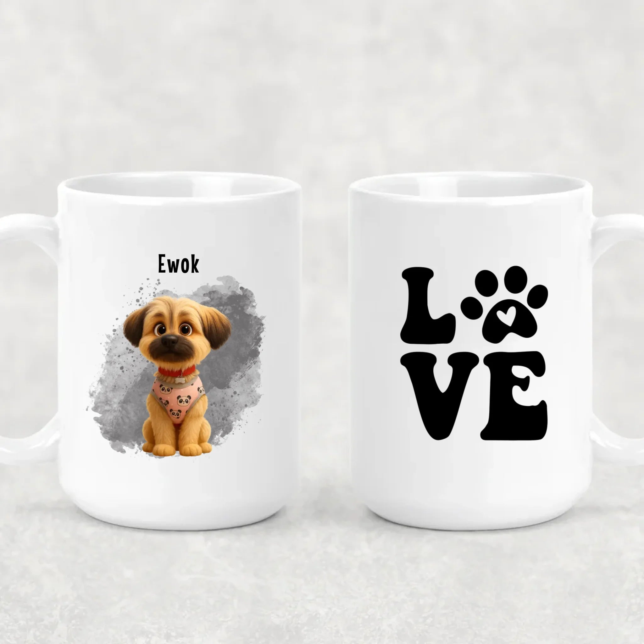 egyedi fényképes rajzfilm karakteres kutyás bögre színváltó XL