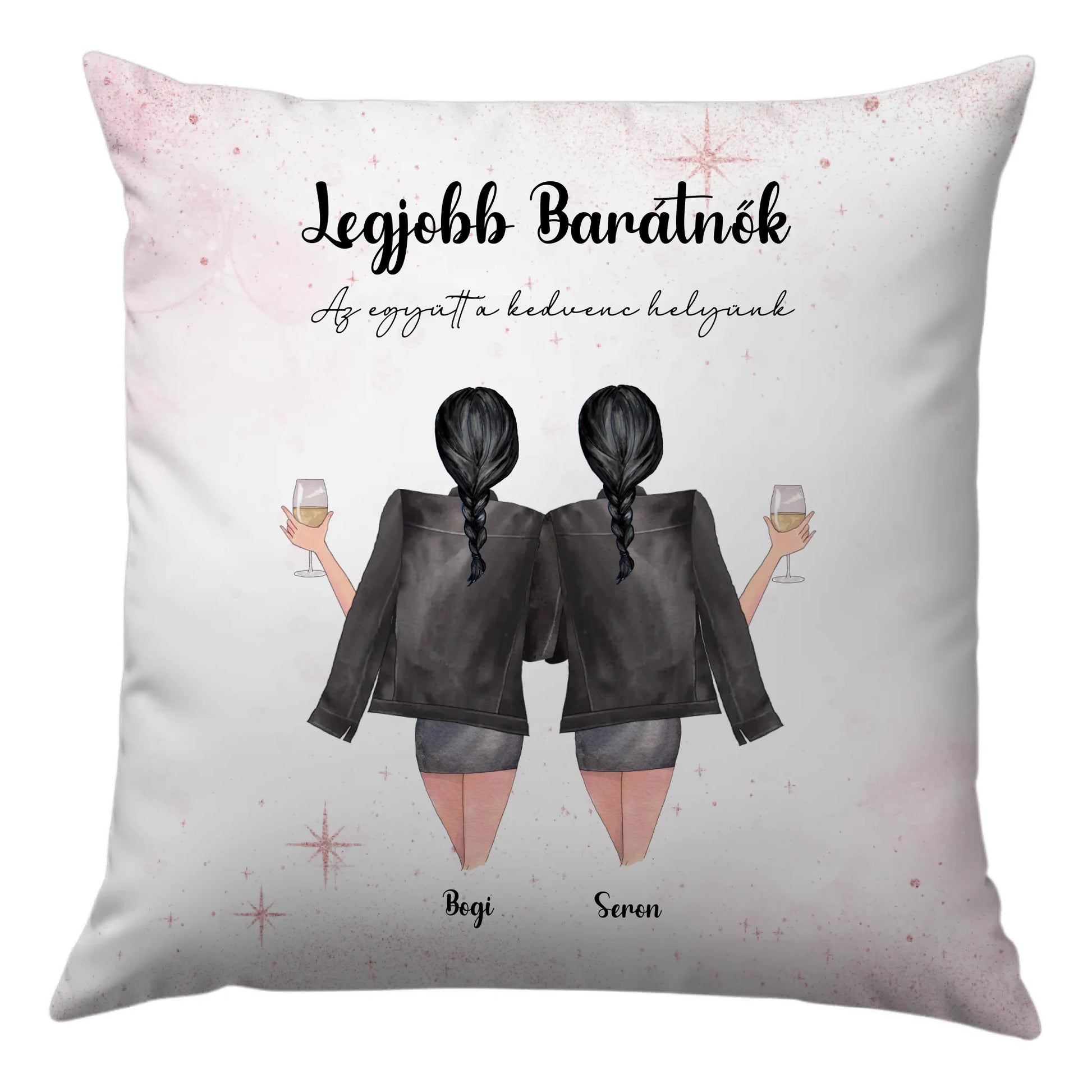 szerkeszthető egyedi karakteres legjobb barátnő párna