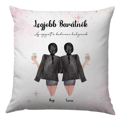 szerkeszthető egyedi karakteres legjobb barátnő párna