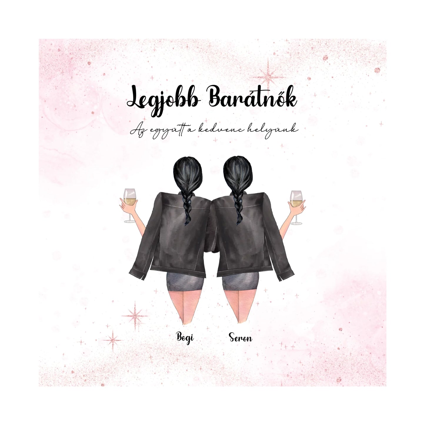 szerkeszthető egyedi karakteres legjobb barátnő párna