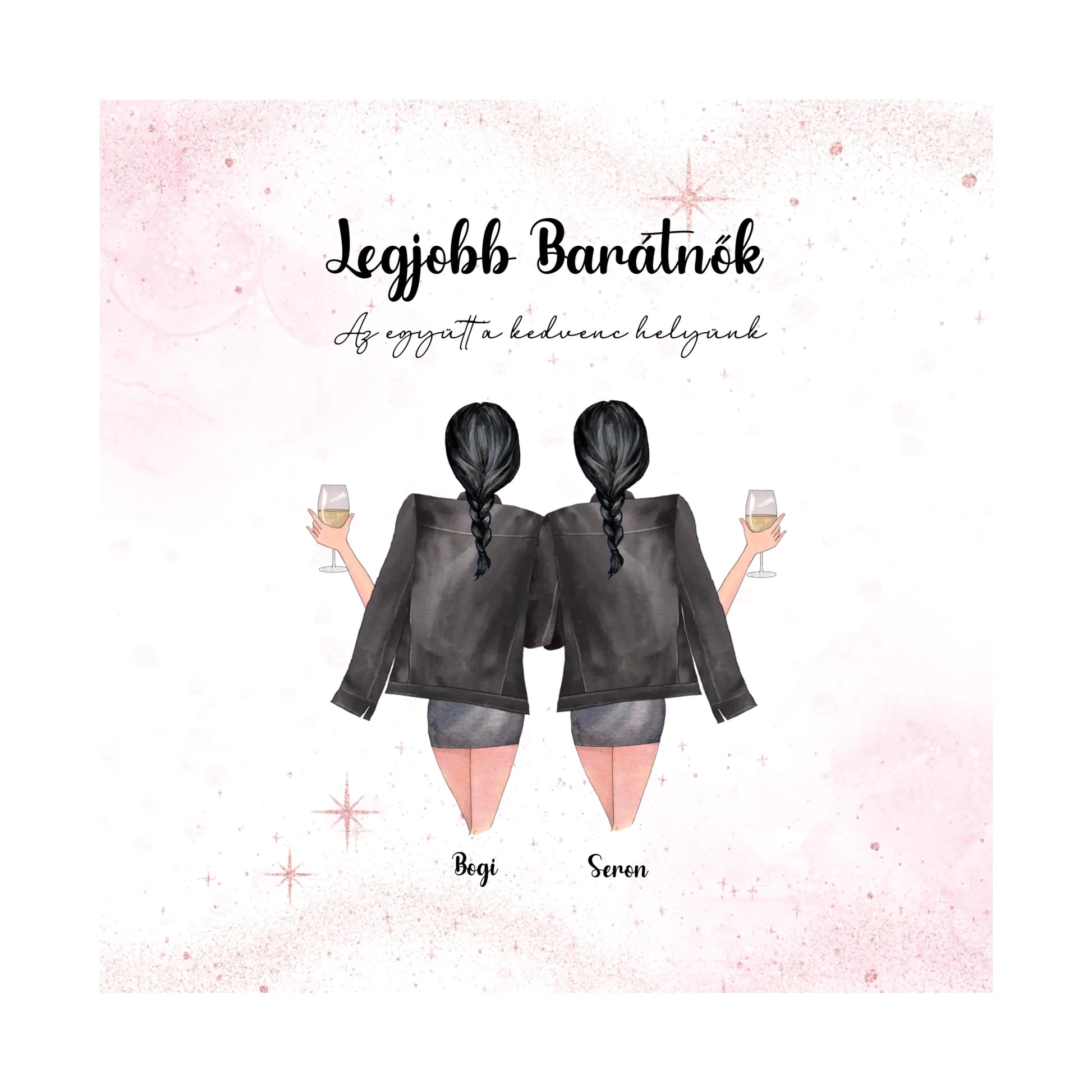 szerkeszthető egyedi karakteres legjobb barátnő párna