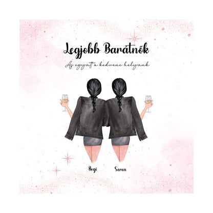 szerkeszthető egyedi karakteres legjobb barátnő párna