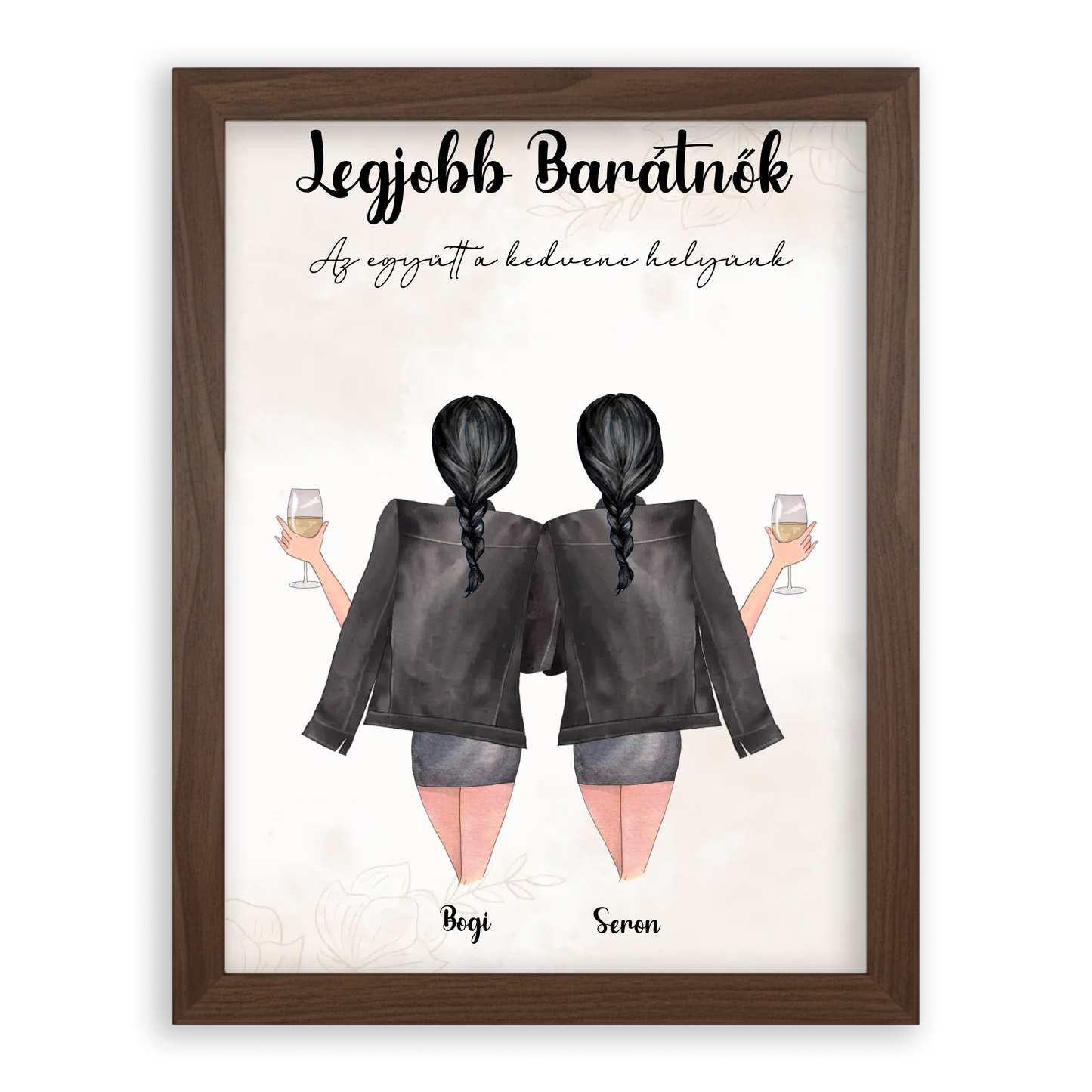 Egyedi Szerkeszthető Karakteres Legjobb Barátnő Falikép