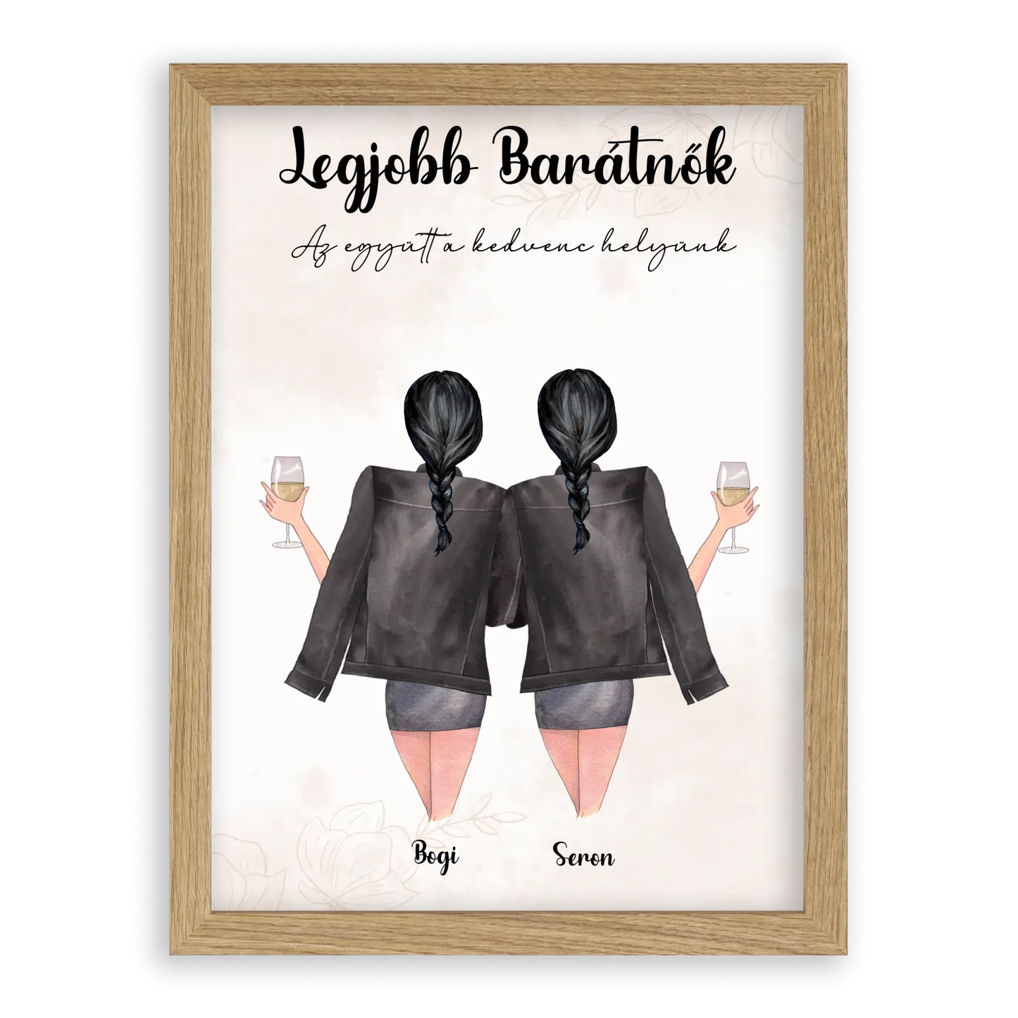 Egyedi Szerkeszthető Karakteres Legjobb Barátnő Falikép