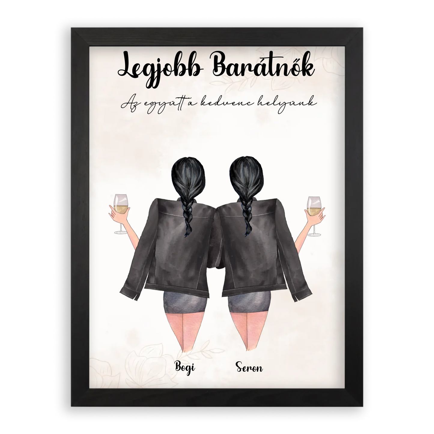 Egyedi Szerkeszthető Karakteres Legjobb Barátnő Falikép