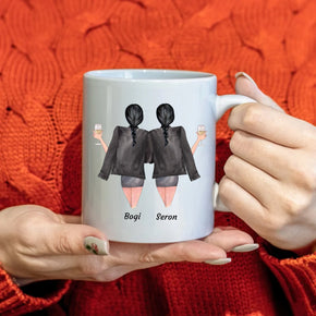 személyre szabható egyedi bögre legjobb barátnő