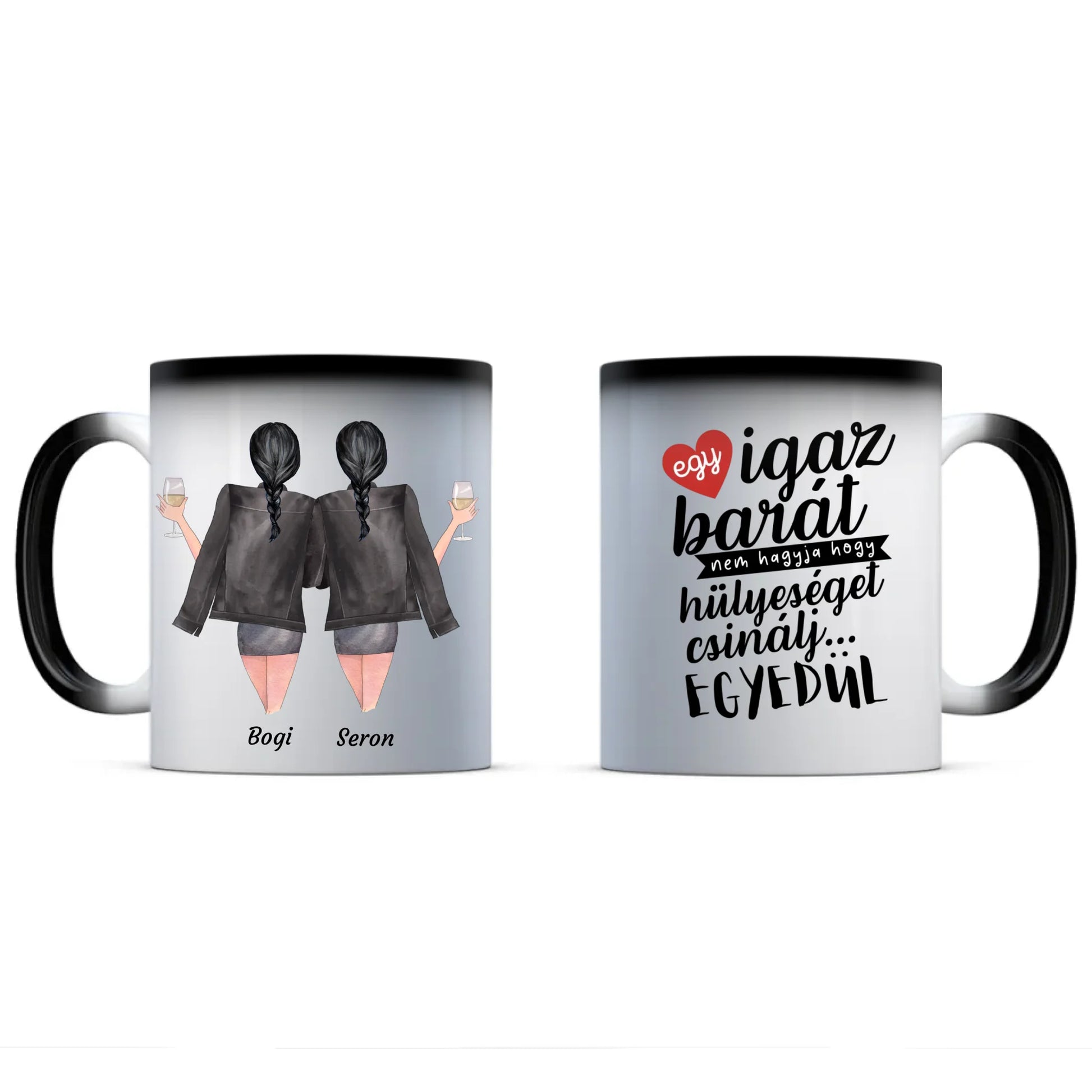 egyedi személyre szabható fényképes színváltó bögre