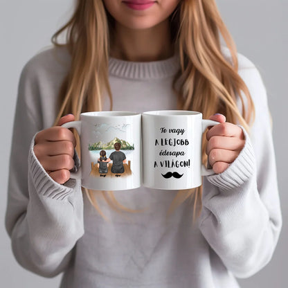 egyedi szerkeszthető bögre apáknak akár 3 gyermekkel