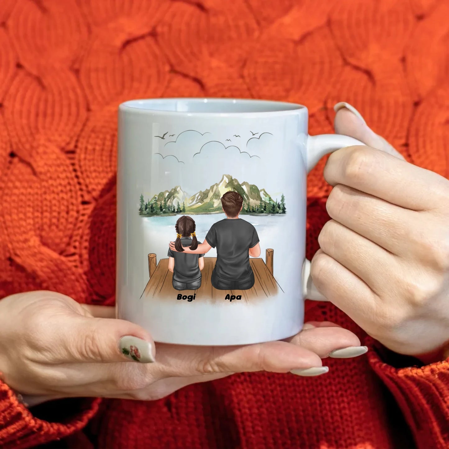 egyedi szerkeszthető bögre apáknak akár 3 gyermekkel