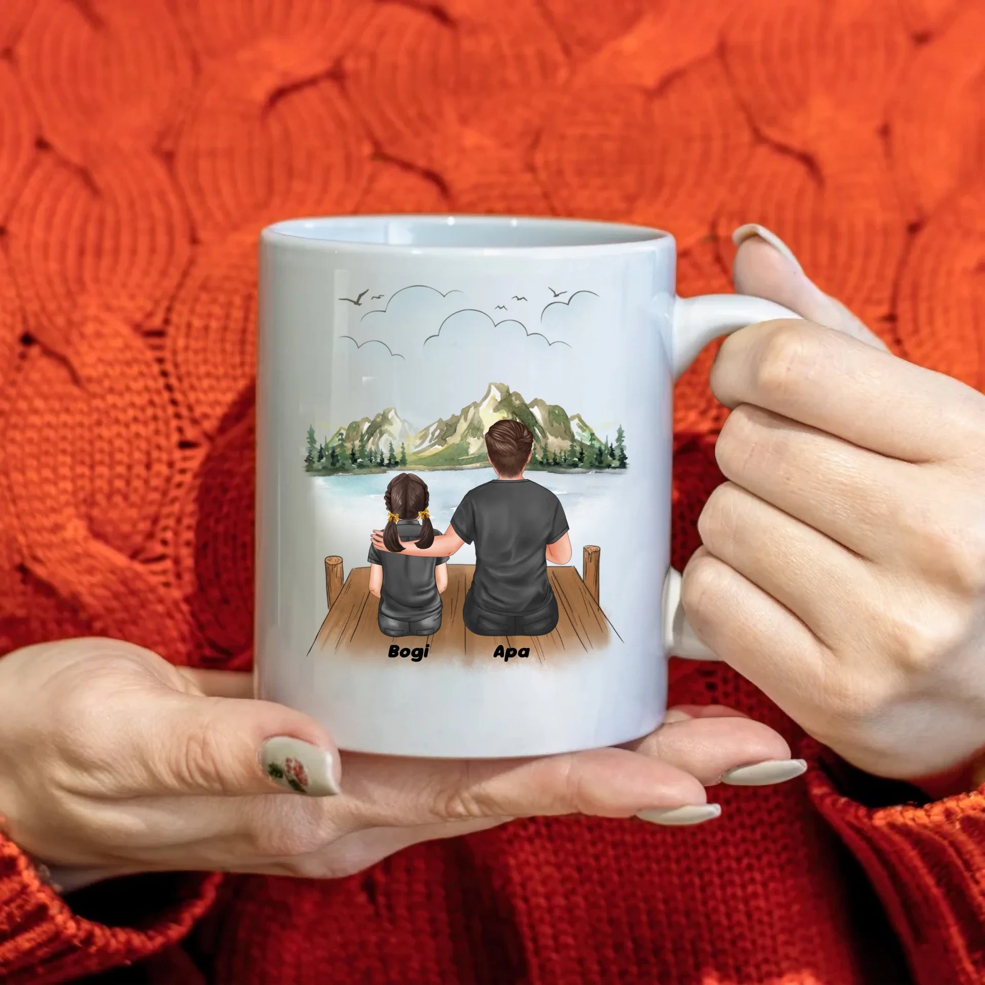 egyedi szerkeszthető bögre apáknak akár 3 gyermekkel