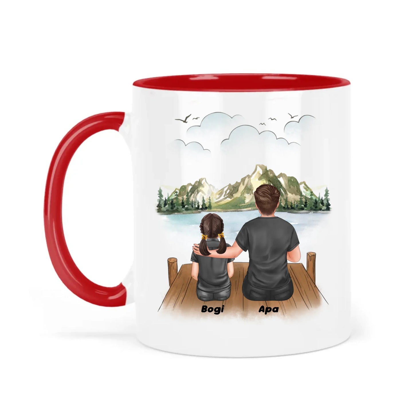 egyedi szerkeszthető bögre apáknak akár 3 gyermekkel