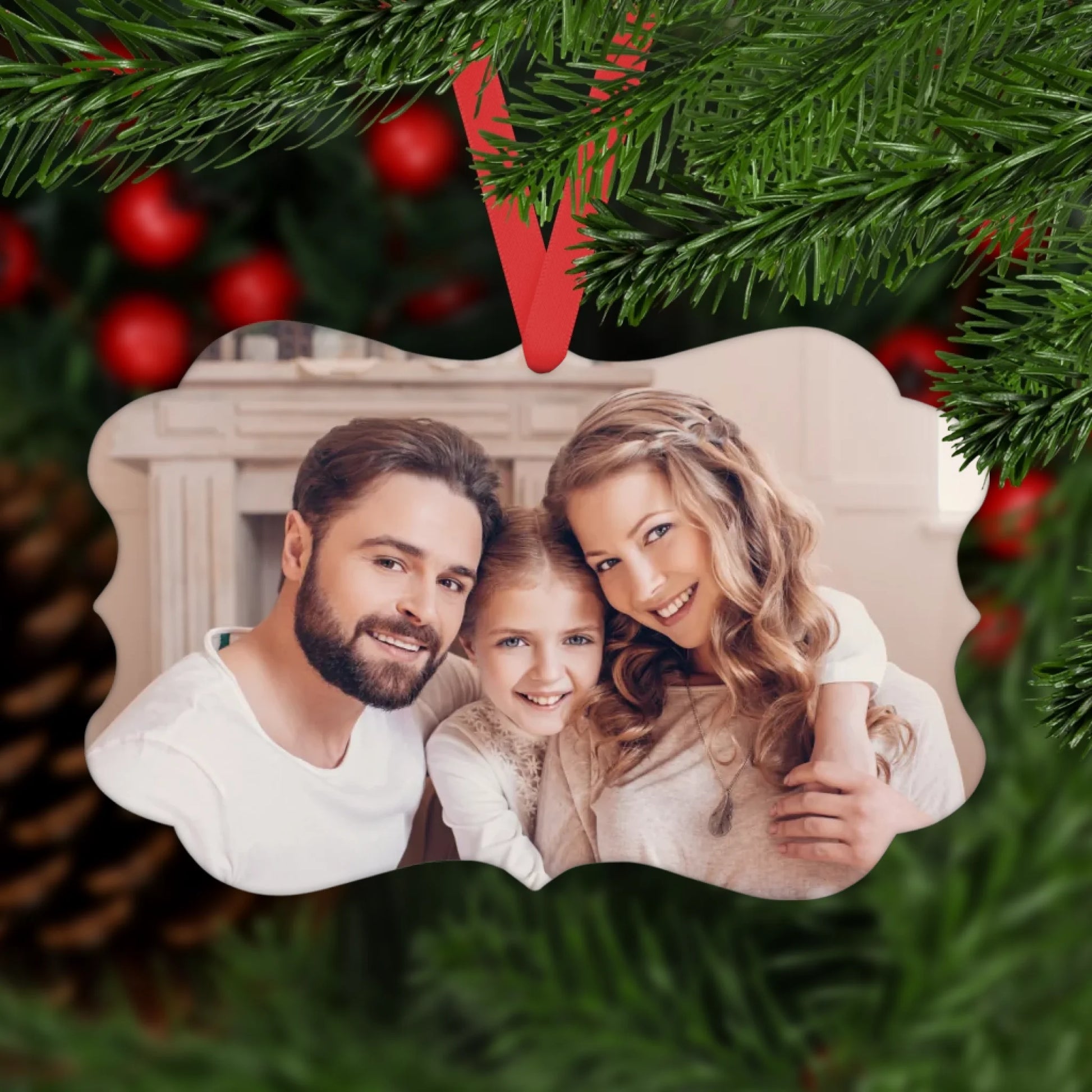 egyedi fényképes karácsonyfadísz