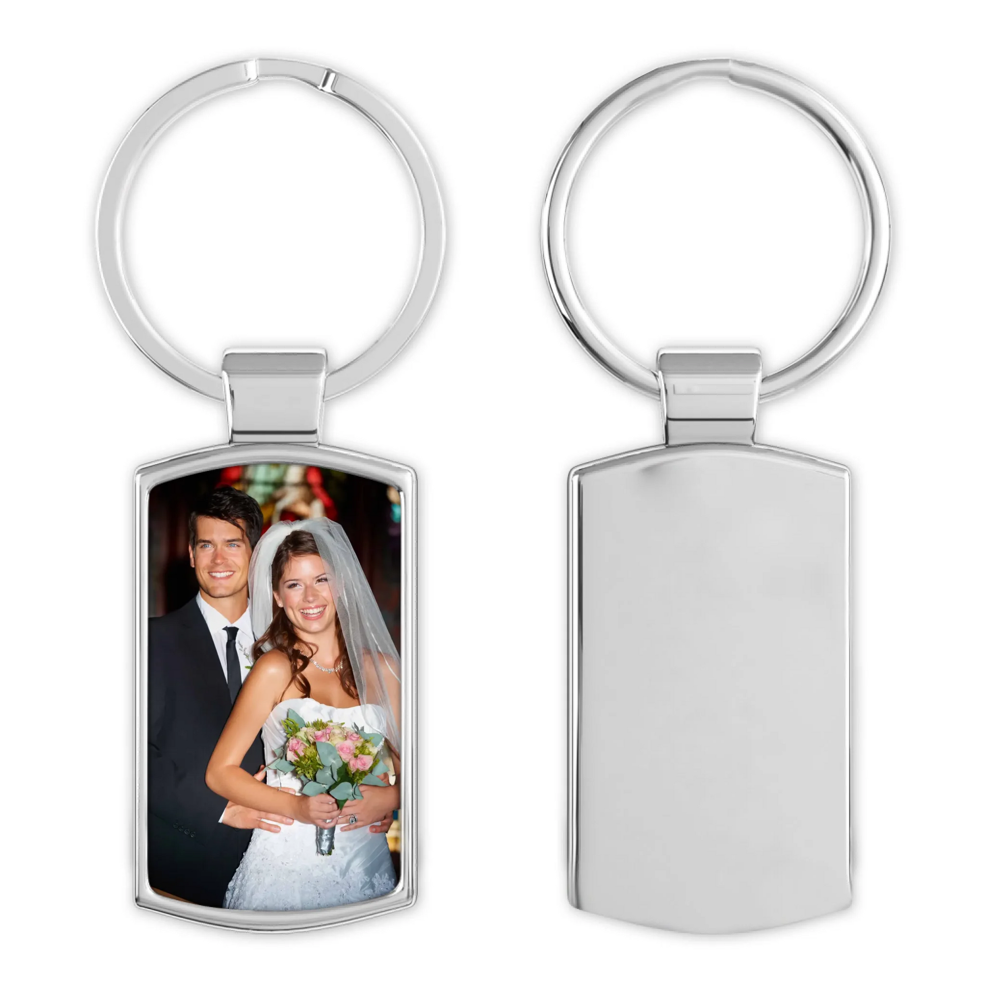 fém egyedi fényképes kulcstartó 2 hosszabb