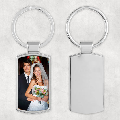 fém egyedi fényképes kulcstartó 2 hosszabb