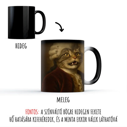 egyedi fényképes királyi portré bögre színváltó