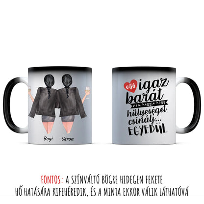 egyedi személyre szabható fényképes színváltó bögre