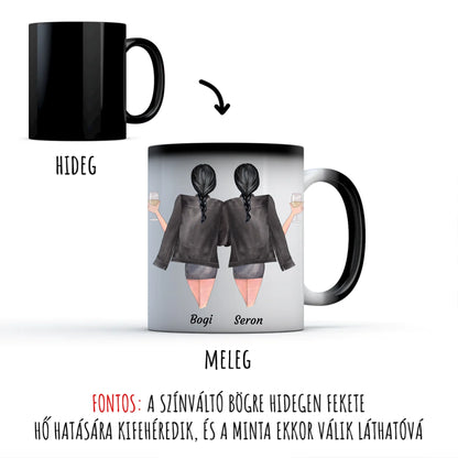 egyedi személyre szabható fényképes színváltó bögre