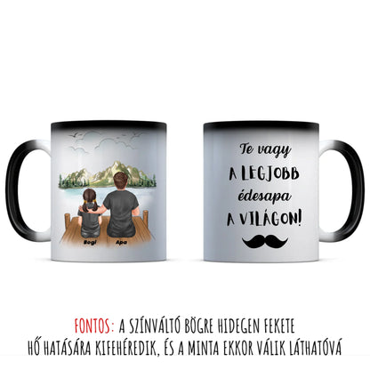 egyedi személyre szabható fényképes színváltó bögre