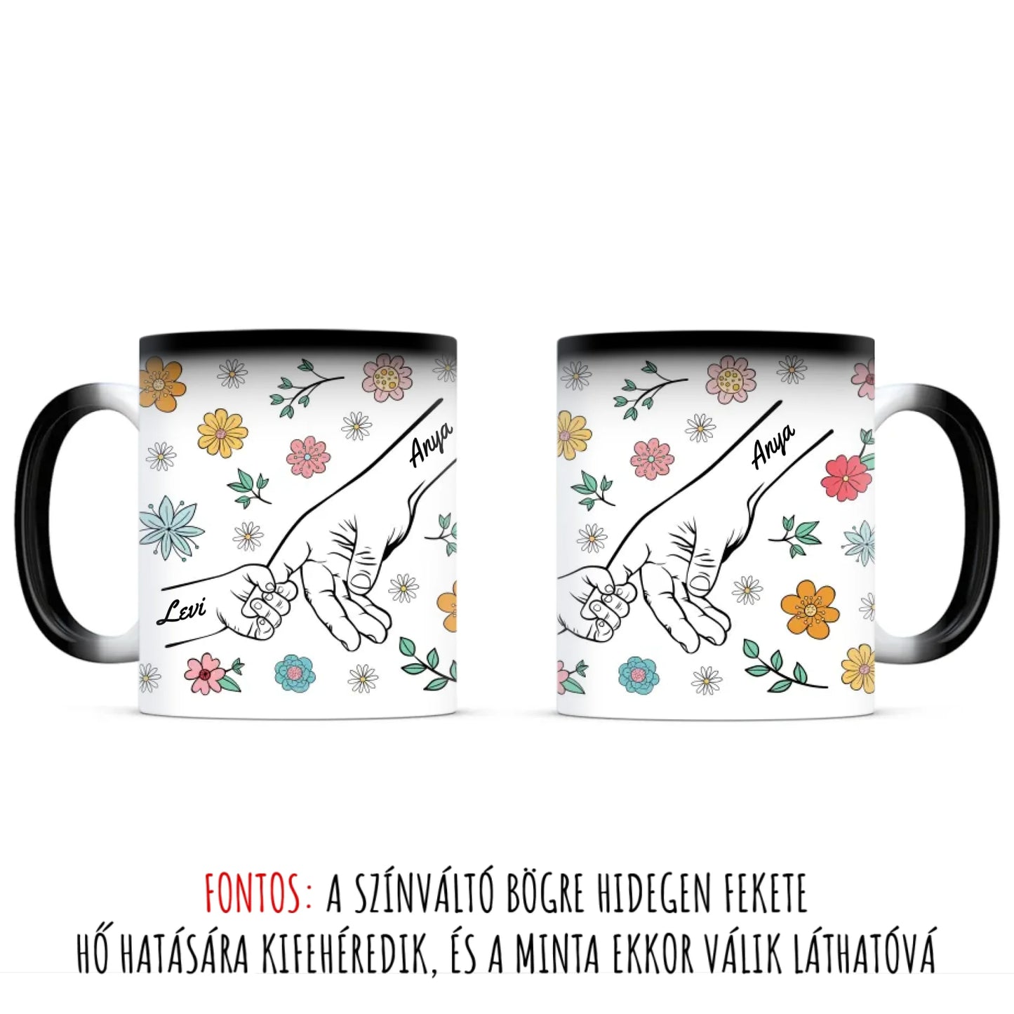 egyedi személyre szabható neves bögre gyerekek nevével ajándék anyáknak