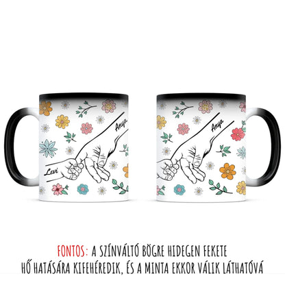 egyedi személyre szabható neves bögre gyerekek nevével ajándék anyáknak