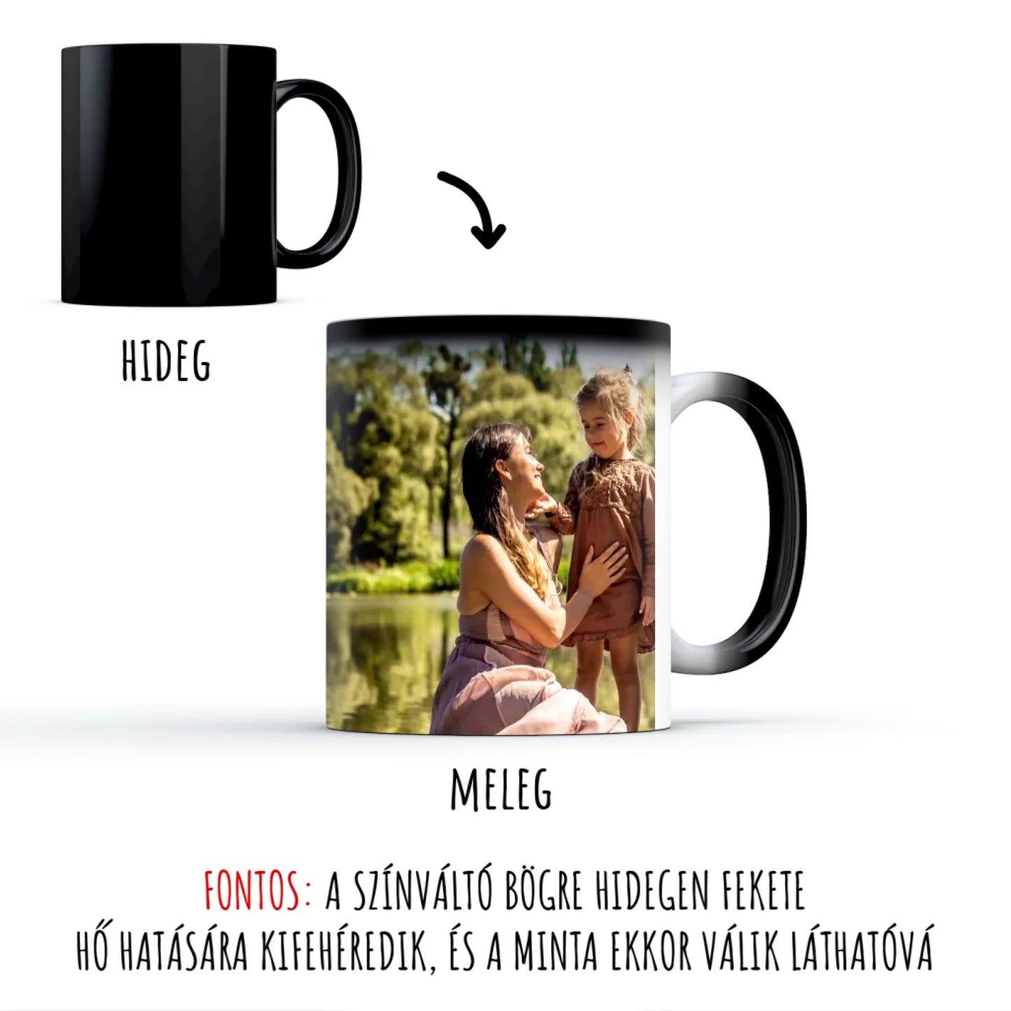 egyedi panoráma fényképes bögre színváltó